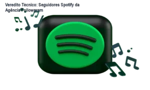 Interface de perfil do Spotify demonstrando crescimento de seguidores via Agência Followgram